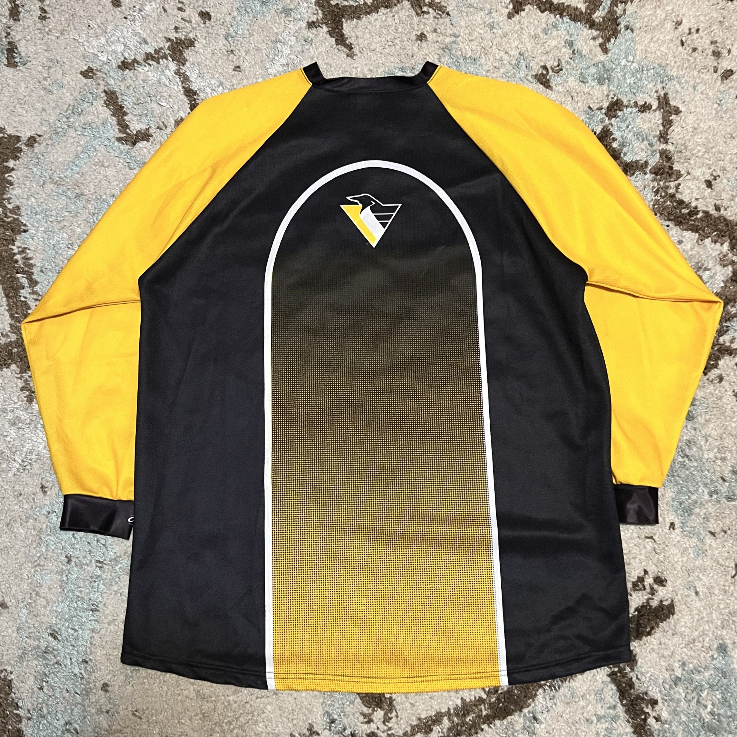 NHL × Vintage OT Sports Pittsburgh Penguins L/S Jersey Shirt XL NHL Hockey Size US XL / EU 56 / 4 - 2 Thumbnail