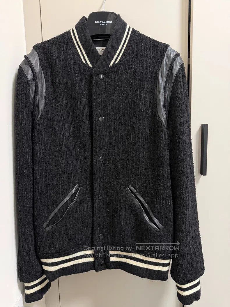 Saint Laurent Paris Saint Laurent Paris Chanel Inspired Woolen Baseball Jacket Size US L / EU 52-54 / 3 - 1 Thumbnail