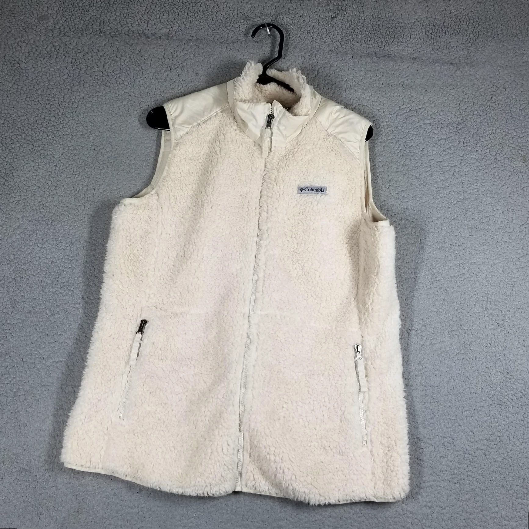 Vintage Columbia Vest Womens XL White Sherpa Full Zip Hiking Outdoor XK0849 Pockets Collared Size XL / US 12-14 / IT 48-50 - 2 Thumbnail
