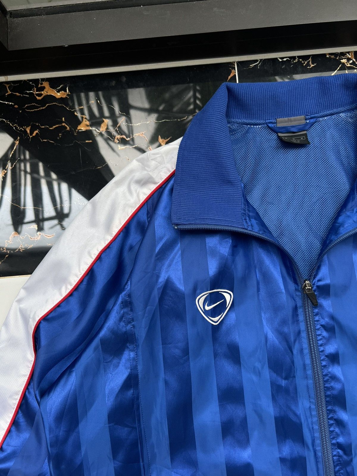 Nike × Vintage 90’s NIKE TEAM BACK SWOOSH LOGO RARE STRIPE Y2K TRACK JACKET Size US M / EU 48-50 / 2 - 2 Thumbnail