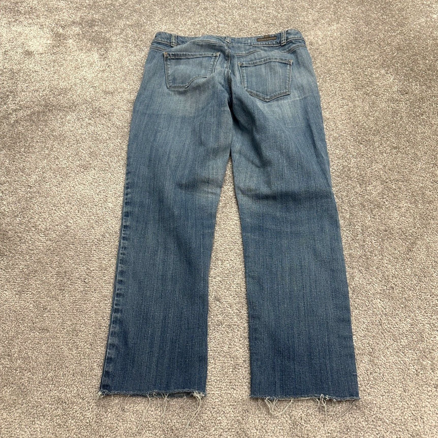Vintage LC Lauren Conrad Jeans Women 4 Blue Medium Mid Rise Distressed Ankle 30x25 Modern, Going Out Size 27" / US 4 / IT 40 - 2 Thumbnail