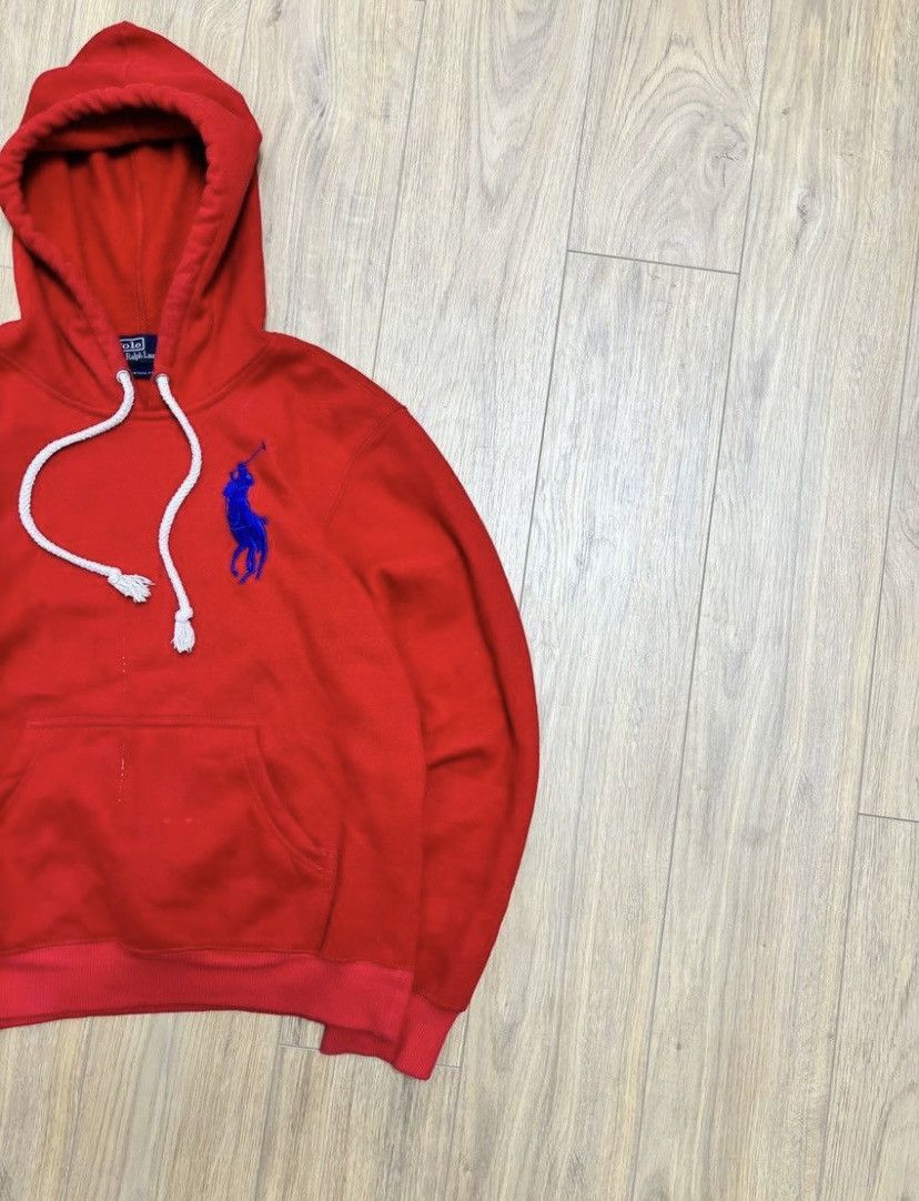Polo Ralph Lauren × Vintage Vintage Polo Ralph Lauren Distressed Rugby Hoodie Size US S / EU 44-46 / 1 - 2 Thumbnail