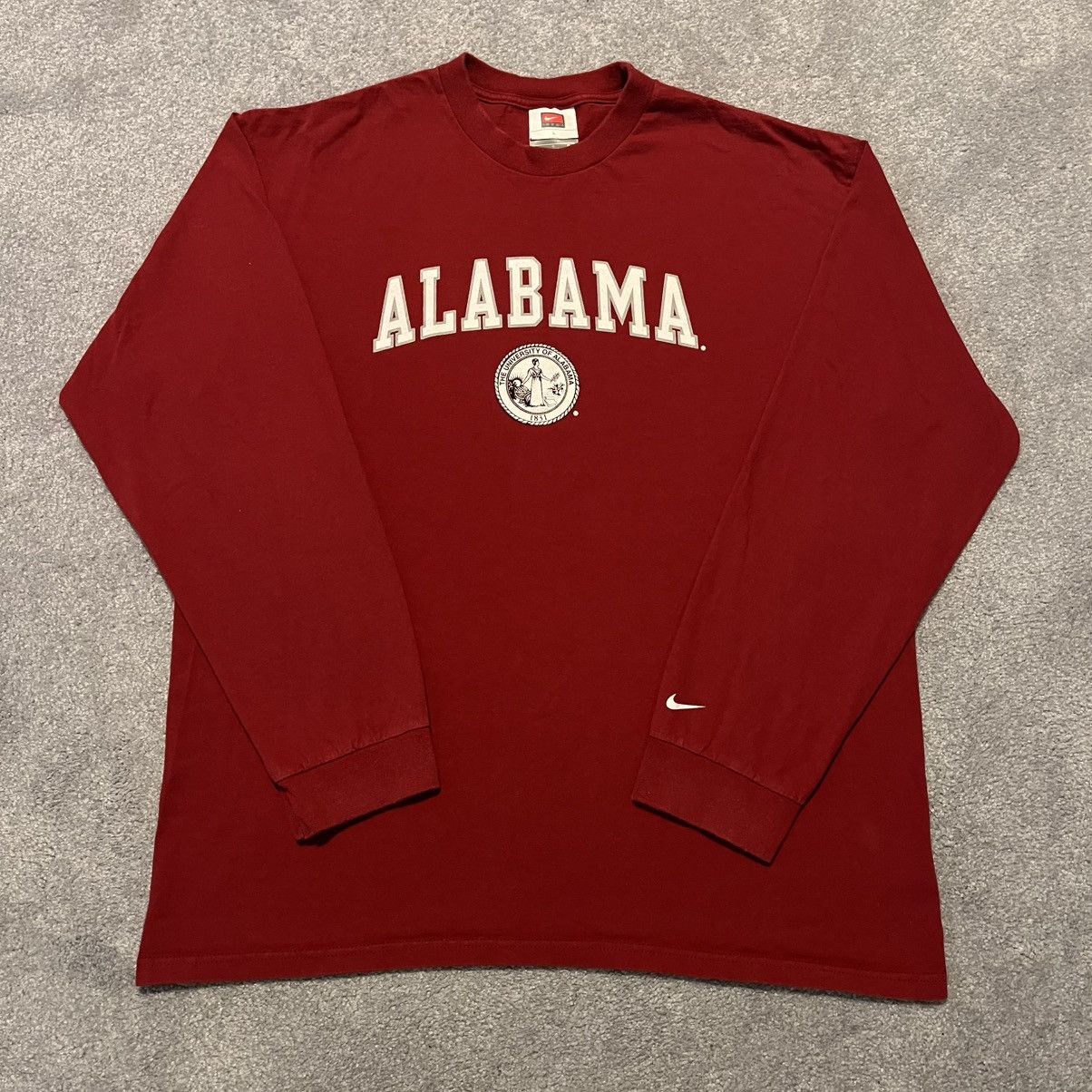 Nike Vintage 2000s Nike Alabama University Swoosh Longsleeve Tee Size US L / EU 52-54 / 3 - 1 Thumbnail