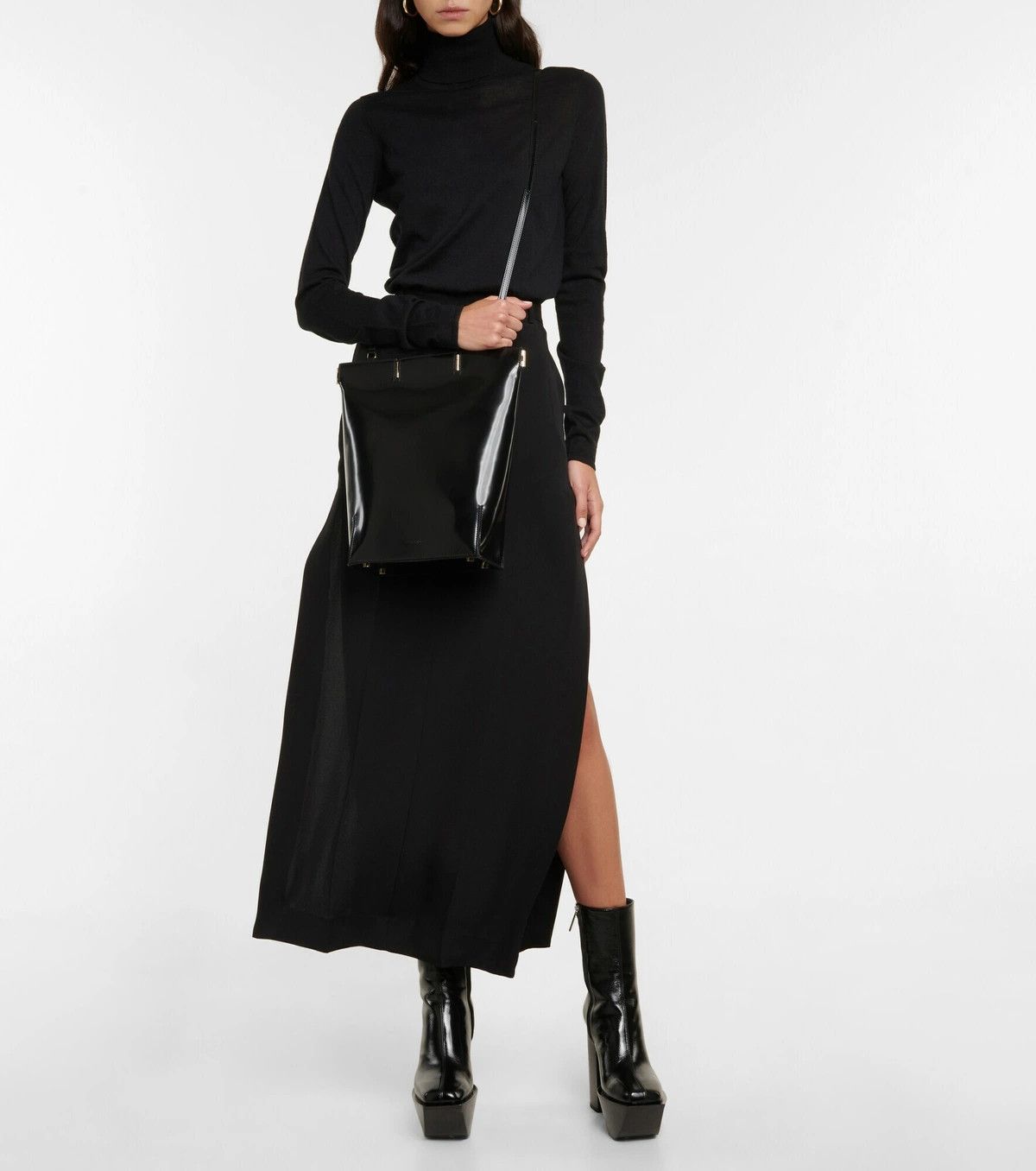 Peter Do o1tko10125 Size: OS / Hinged Leather Tote Bag in Black Size ONE SIZE - 5 Thumbnail