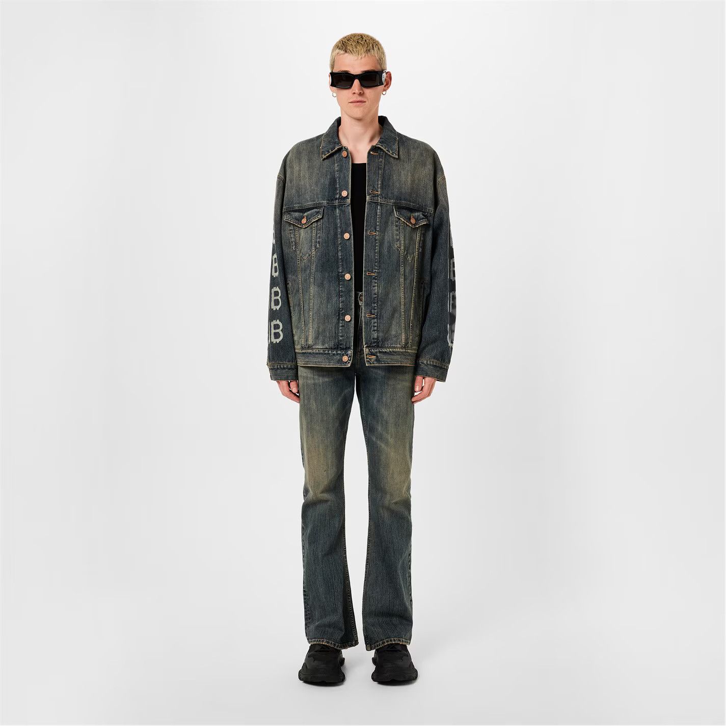 Balenciaga o1g2r1mq0226 Bootcut Jeans In Blue Size US 28 / EU 44 - 6 Thumbnail