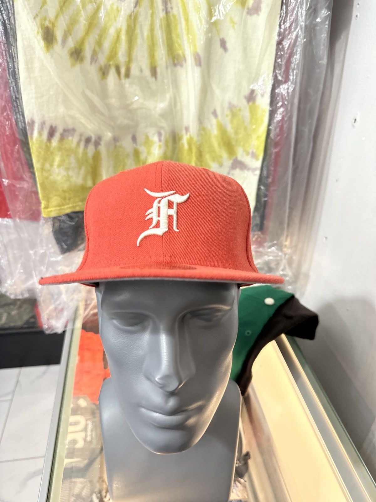 Essentials New Era “Orange” Fitted Hat Size 7 1/2 New