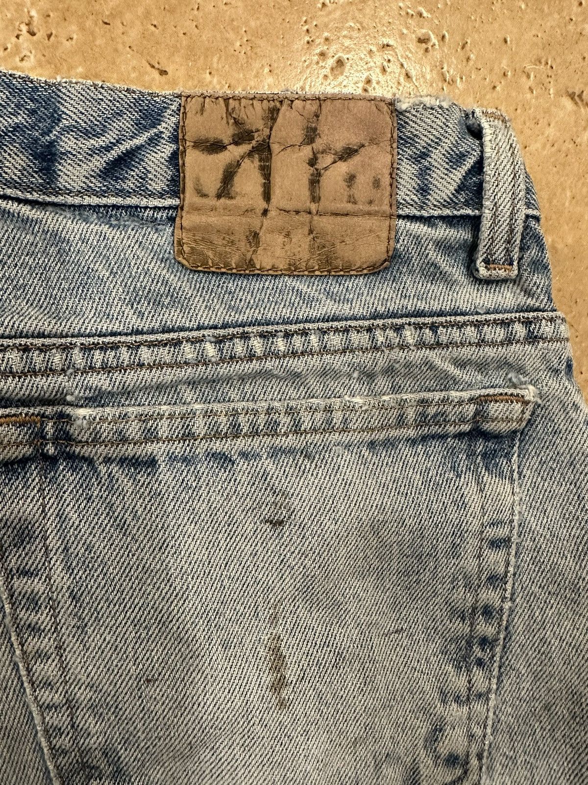 Vintage Vintage Distressed Blowout Thrashed Painter Blue Denim Jeans Size US 36 / EU 52 - 11 Thumbnail