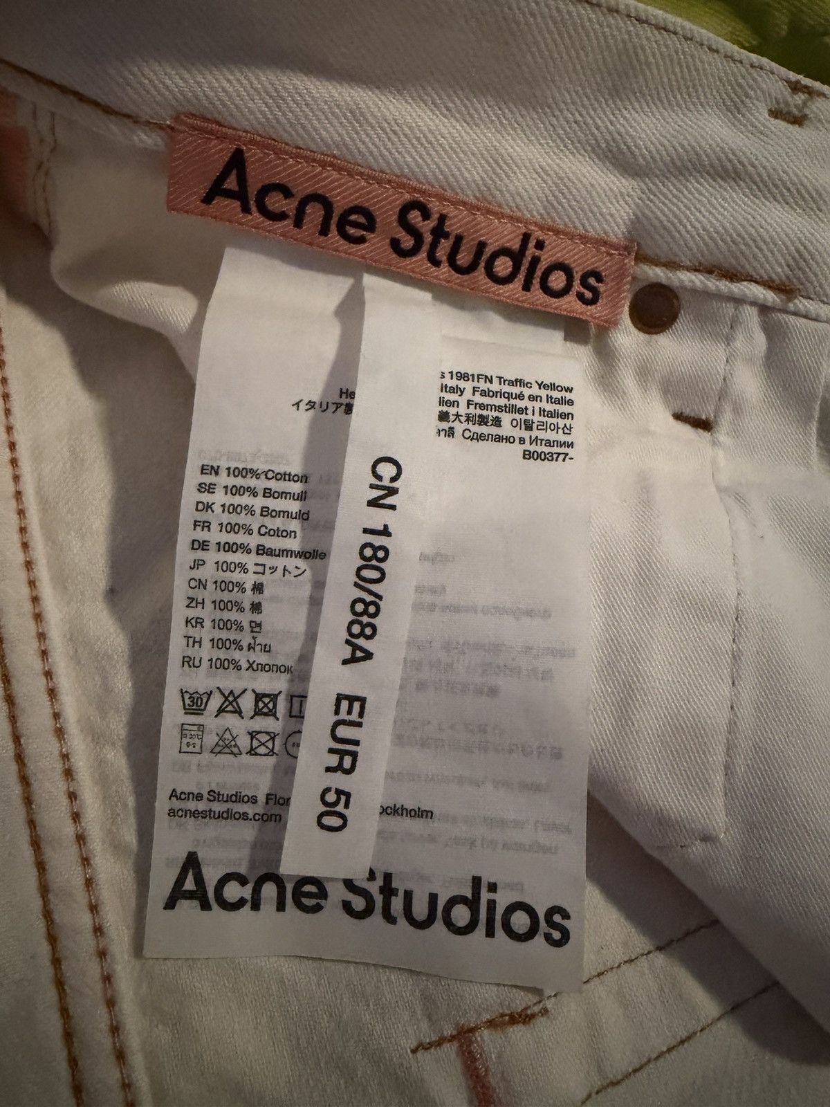 Acne Studios Yellow acne 1981 jeans Size US 35 - 5 Thumbnail
