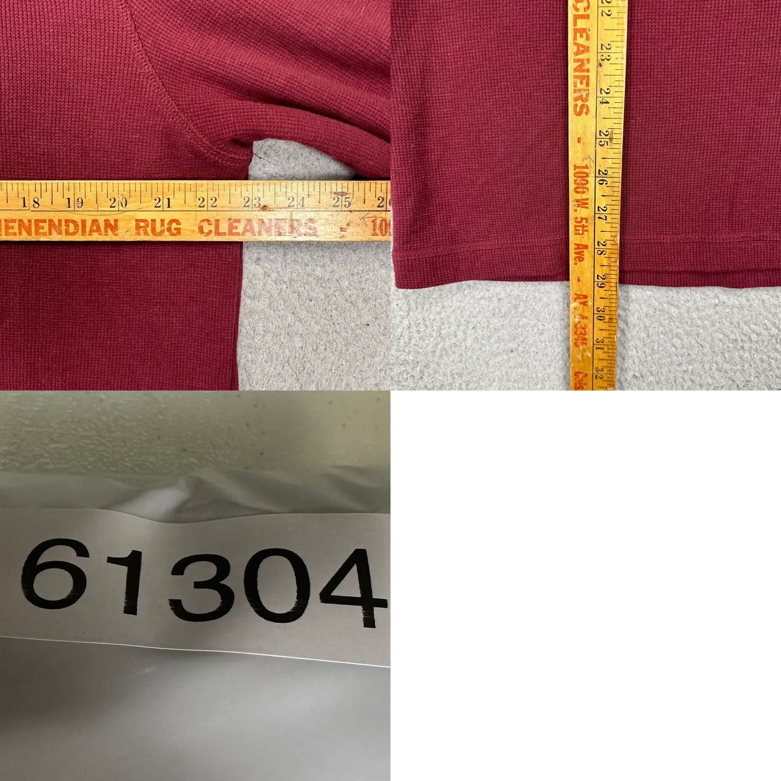 Eddie Bauer Eddie Bauer Sweater Pullover Mens Large Henley Thermal Waffle-Knit Red Maroon Knit Shirt Size US L / EU 52-54 / 3 - 8 Thumbnail