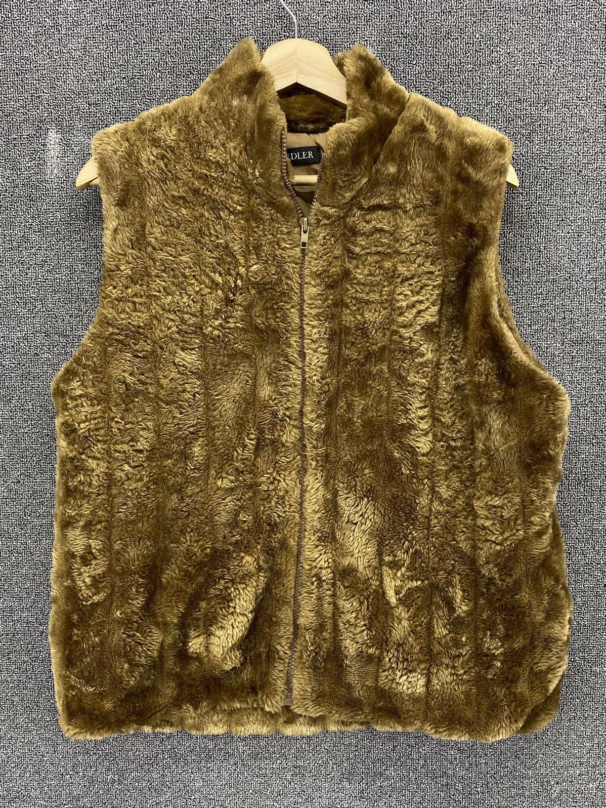 Japanese Brand Vintage Edler Brown Faux Fur Vest Size M / US 6-8 / IT 42-44 - 1 Thumbnail