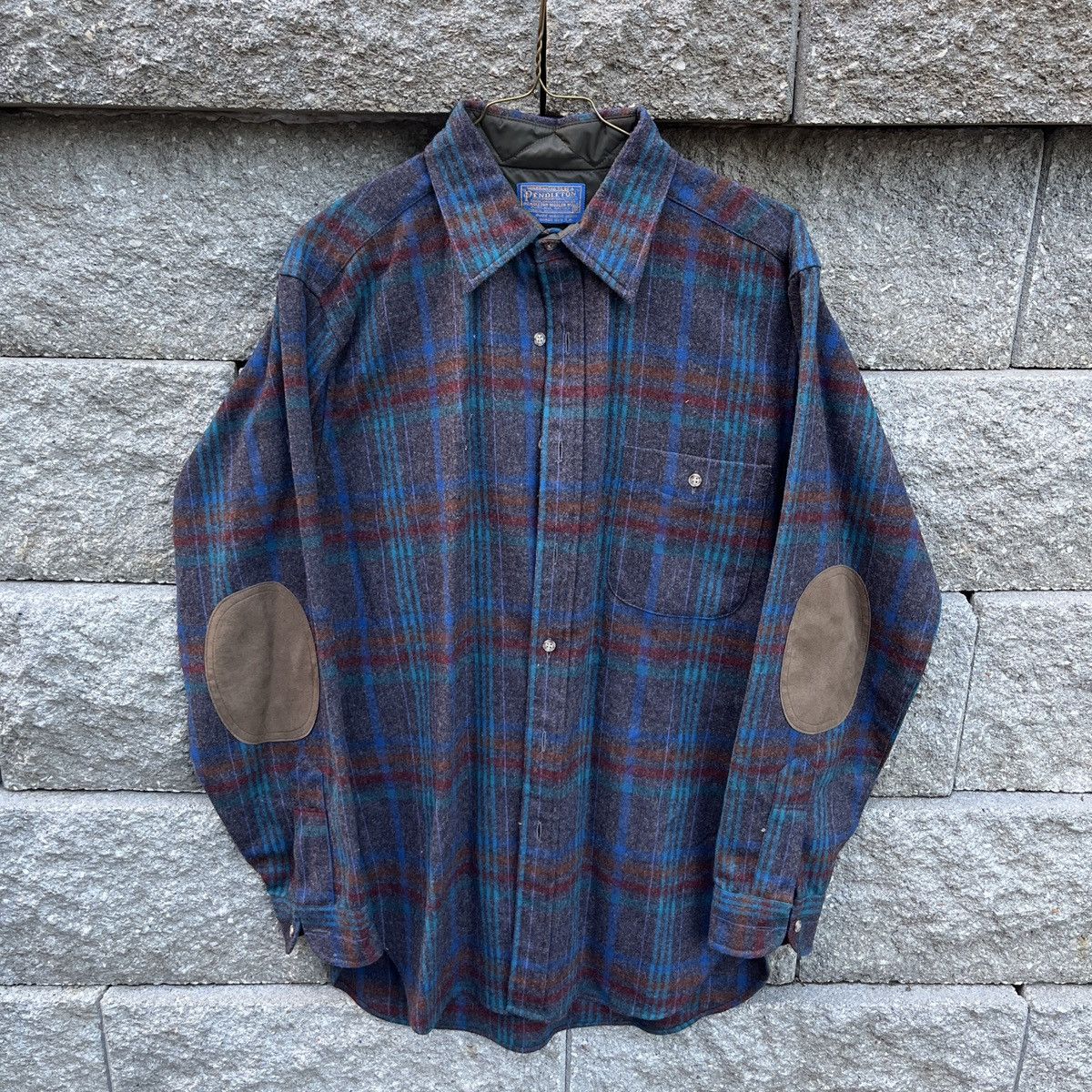 Pendleton 60s Pendleton Flannel Wool Elbow Patched Shirt Size US M / EU 48-50 / 2 - 1 Thumbnail