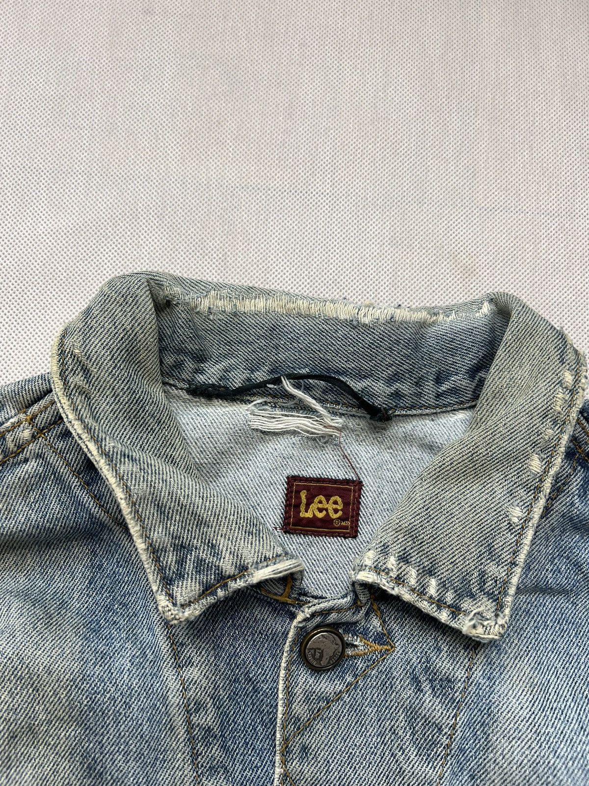 Lee × Vintage Rare Jacket Lee vintage 80’s jeans destroyed jeans boxy fit Size US XL / EU 56 / 4 - 4 Thumbnail