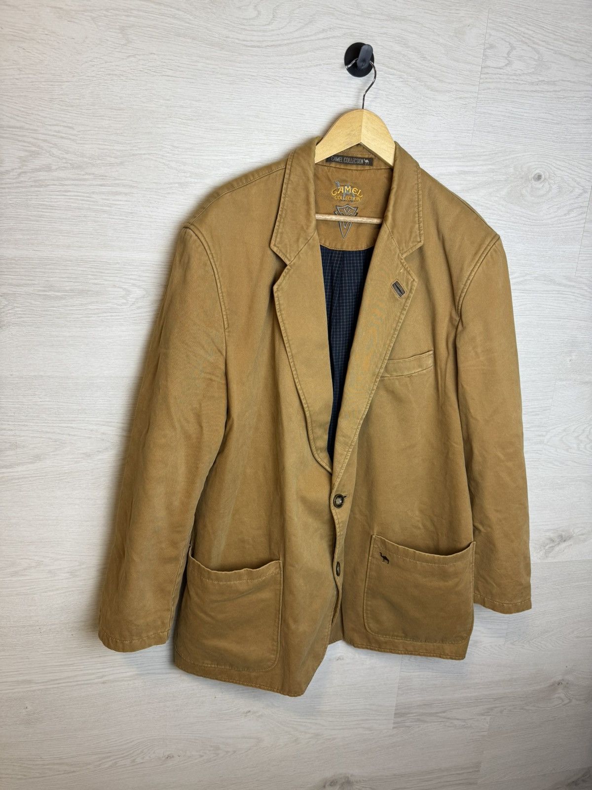 Camel Camel Collection Brown Cotton Workwear Blazer Size US XXL / EU 58 / 5 - 1 Thumbnail