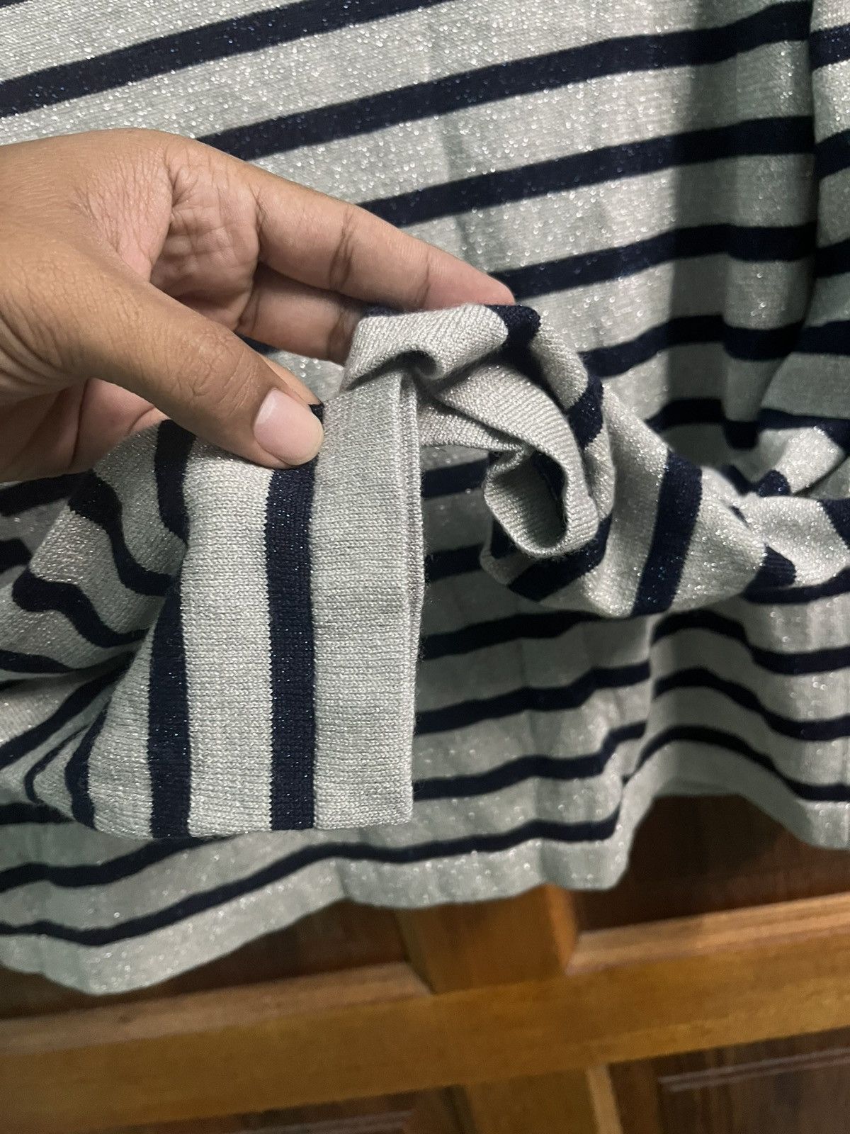 Jean Paul Gaultier Rare Jean Paul Gaultier Striped Knit Lamè Wool Size M / US 6-8 / IT 42-44 - 6 Thumbnail