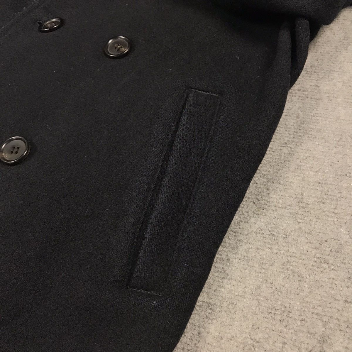 Comme des Garcons × Comme des Garcons Homme COMME DES GARÇONS WOOL JACKET LEATHER COLLAR Size US M / EU 48-50 / 2 - 18 Thumbnail