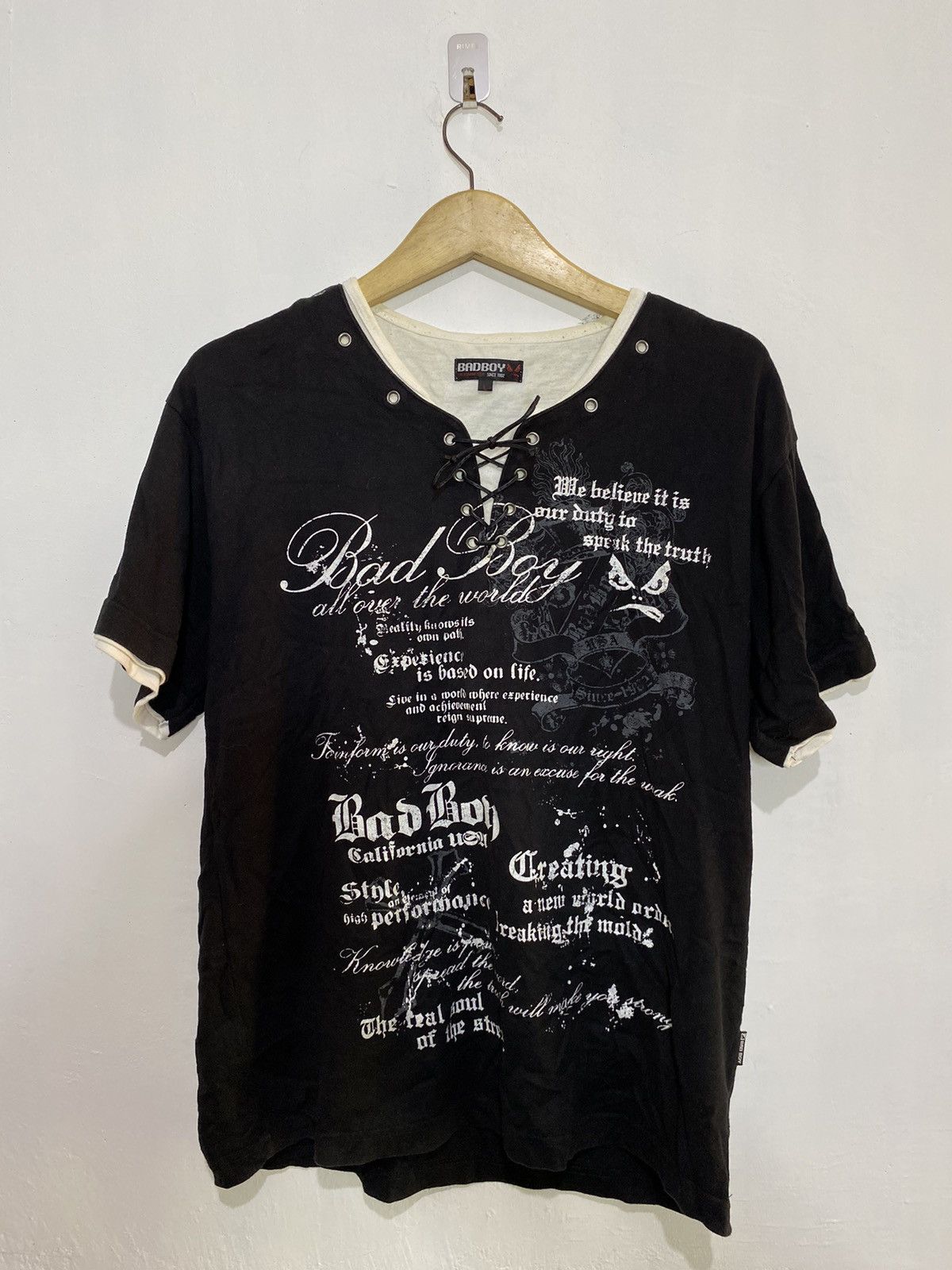 If Six Was Nine × Japanese Brand × Yasuyuki Ishii Bad boy poem double layers tshirts Size US L / EU 52-54 / 3 - 1 Thumbnail