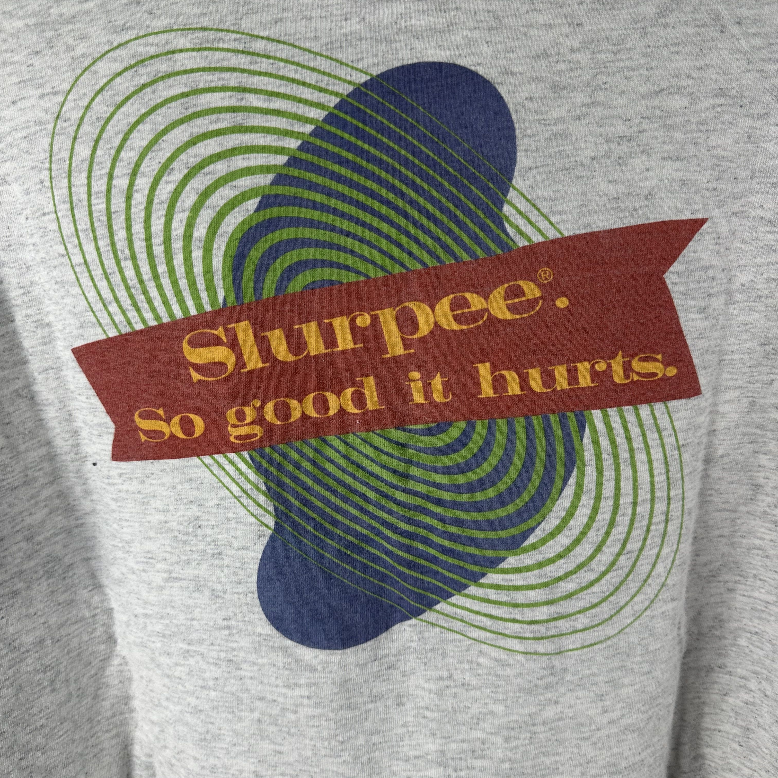 Vintage Vintage 90s Slurpee Brainfreeze So Good It Hurts Promo Tee Size US L / EU 52-54 / 3 - 4 Thumbnail