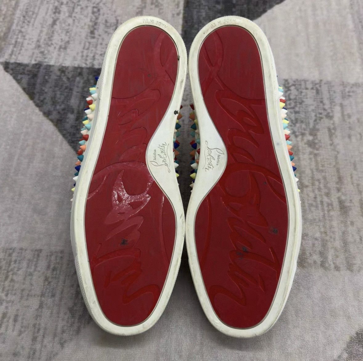 Christian Louboutin Christian Louboutin Rainbow Spike High Top Sneakers Size US 9.5 / EU 42-43 - 6 Thumbnail