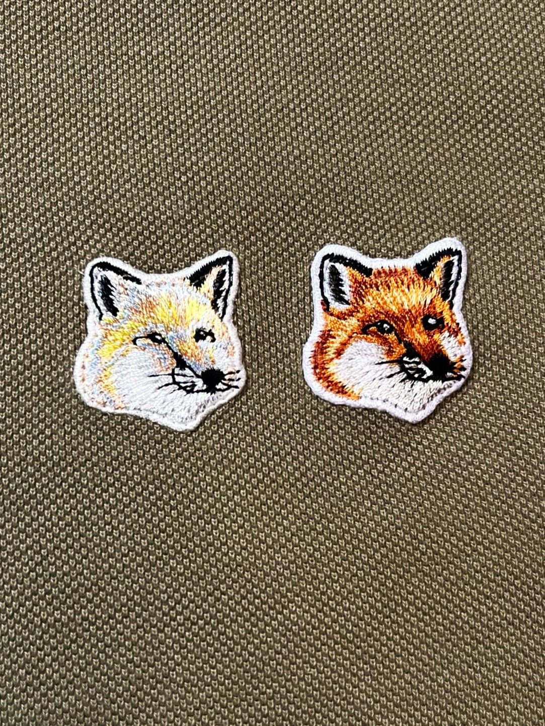 Maison Kitsune Maison Kitsuné Polo Brown Beige Double Fox Logo Vintage Size US S / EU 44-46 / 1 - 3 Thumbnail