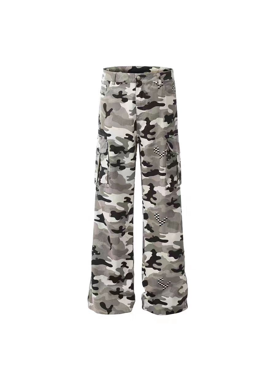 Japanese Brand × Vintage High Street Gray Camouflage Casual Micro Flare Work Pants Size US 32 / EU 48 - 5 Thumbnail
