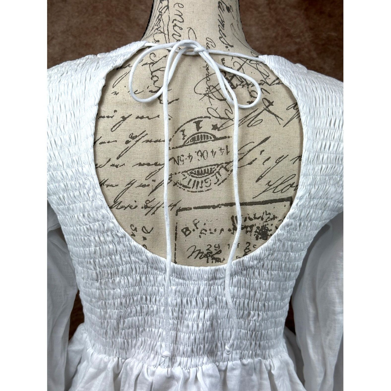 FAITHFULL Faithfull The Brand Savita Linen Open Back Top White size 4 Size S / US 4 / IT 40 - 8 Thumbnail