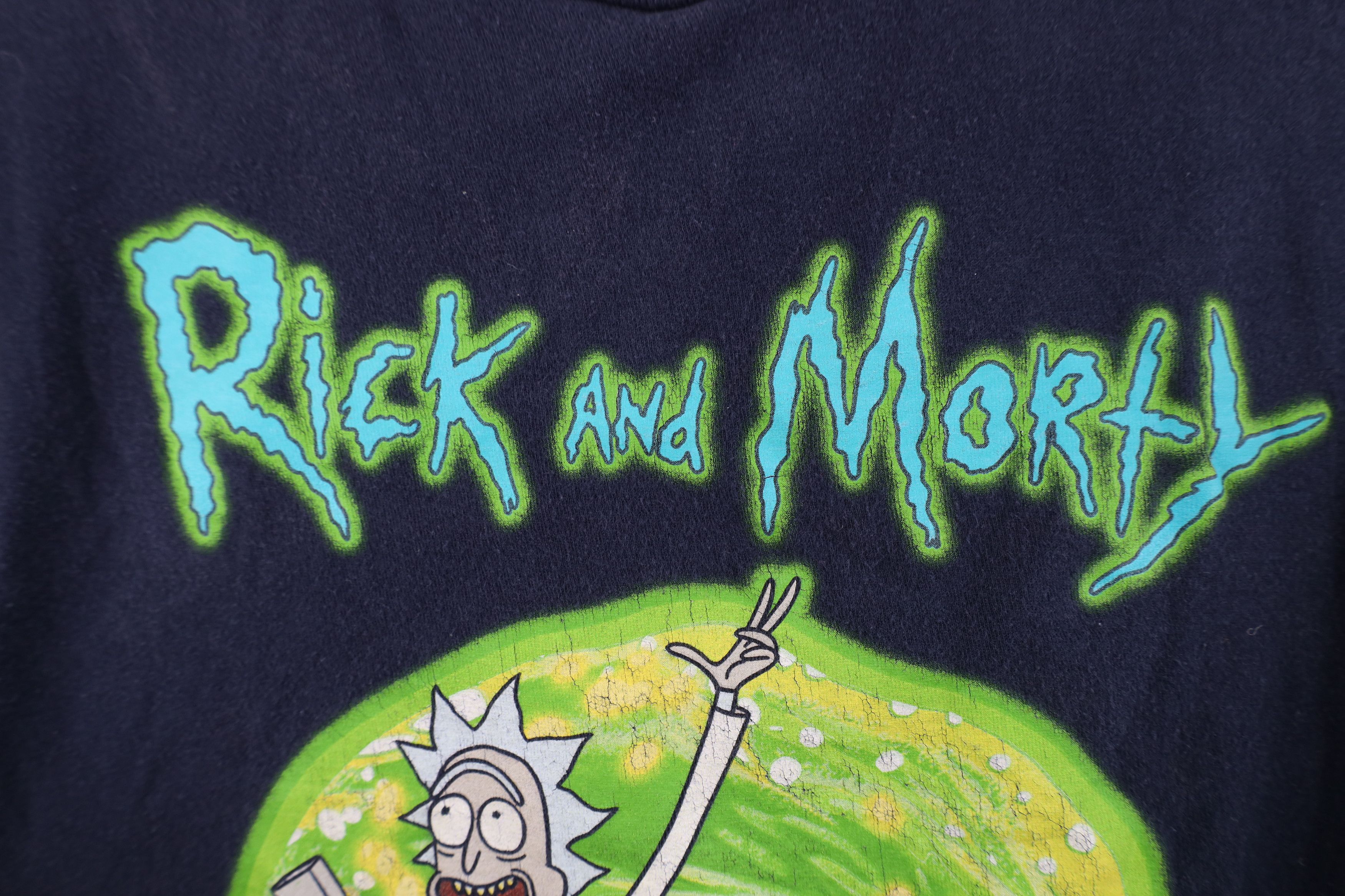 Vintage Y2K Rick and Morty Cartoon Short Sleeve T-Shirt Blue Size S / US 4 / IT 40 - 5 Thumbnail