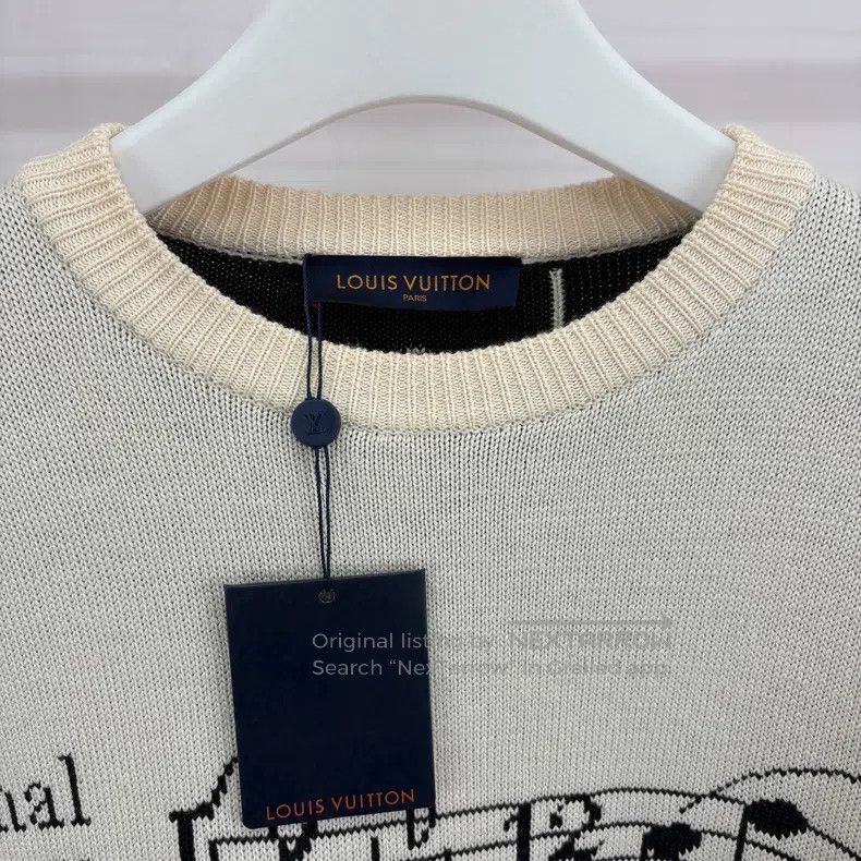 Louis Vuitton Louis Vuitton Off-white jacquard music note knit sweater Size US XS / EU 42 / 0 - 3 Thumbnail
