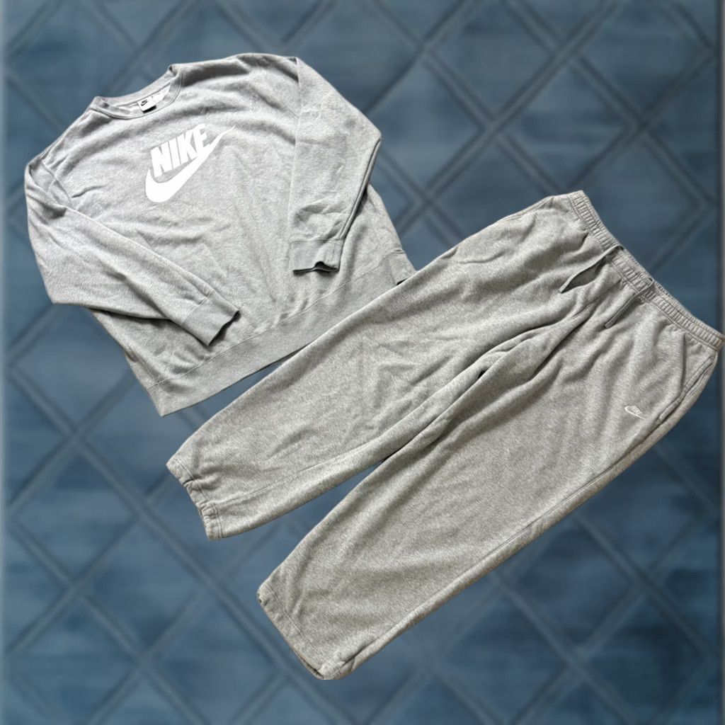 Nike Nike Gray Sweatshirt & Pants Set Size XL/XXL Sweatsuit Club Fleece 90s Mens Size US XL / EU 56 / 4 - 1 Thumbnail