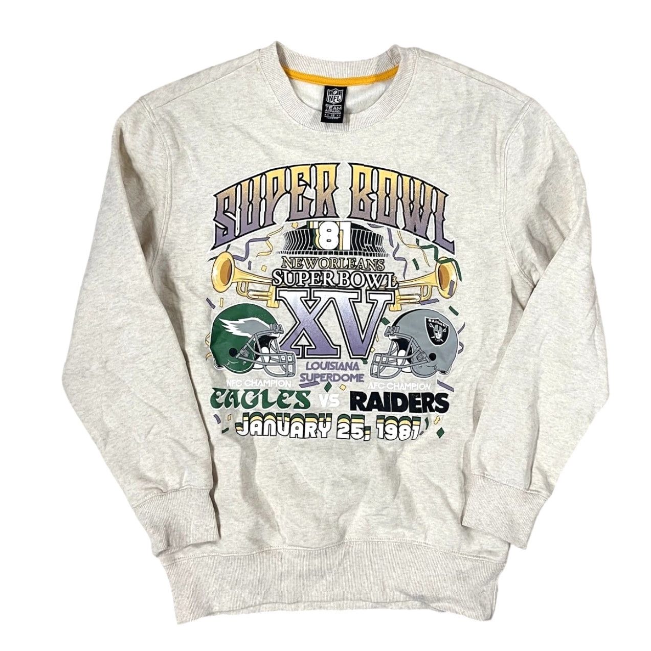 NFL VINTAGE Super Bowl XV Sweatshirt NFL Apparel Size XS Eagles Raiders Original NFLPullover Sweatshirt Mens Gray Size US XS / EU 42 / 0 - 2 Thumbnail