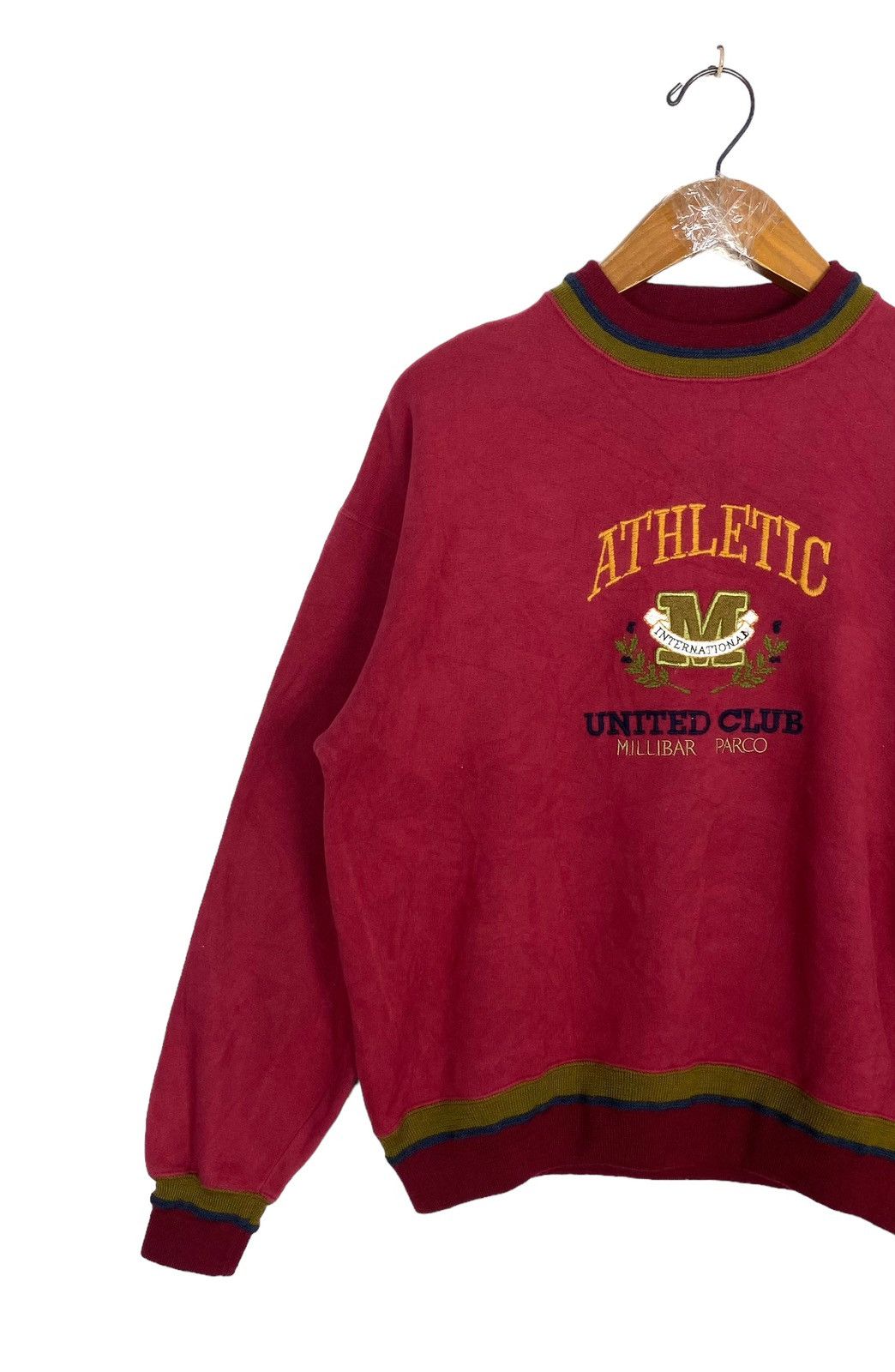 Vintage Vtg Millibar Parco Embroidery Big Logo Sweatshirt Italy Size US M / EU 48-50 / 2 - 2 Thumbnail