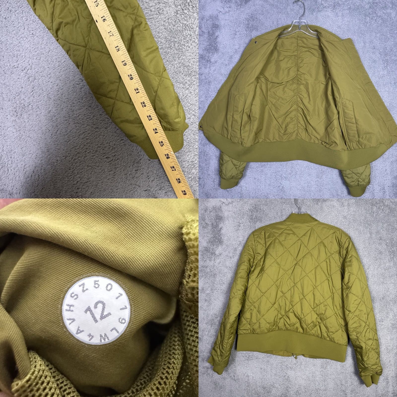 Lululemon Lululemon Bomber Jacket Reversible Puffer Womens 12 Lightweight Glyde Navy Green Size XL / US 12-14 / IT 48-50 - 8 Thumbnail