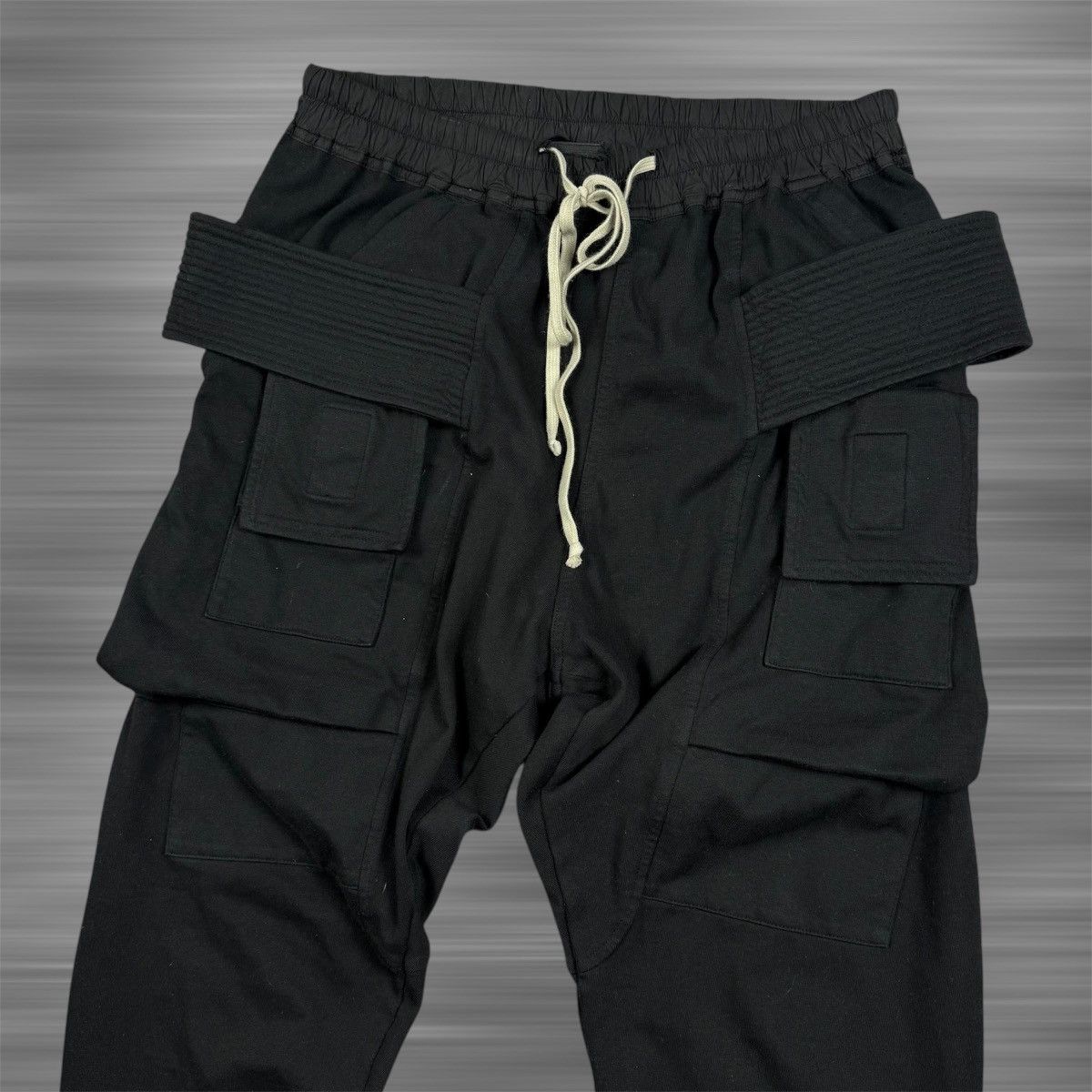 Rick Owens Rick Owens DRKSHDW Black 'Creatch' Cargo Pants Size US 34 / EU 50 - 2 Thumbnail