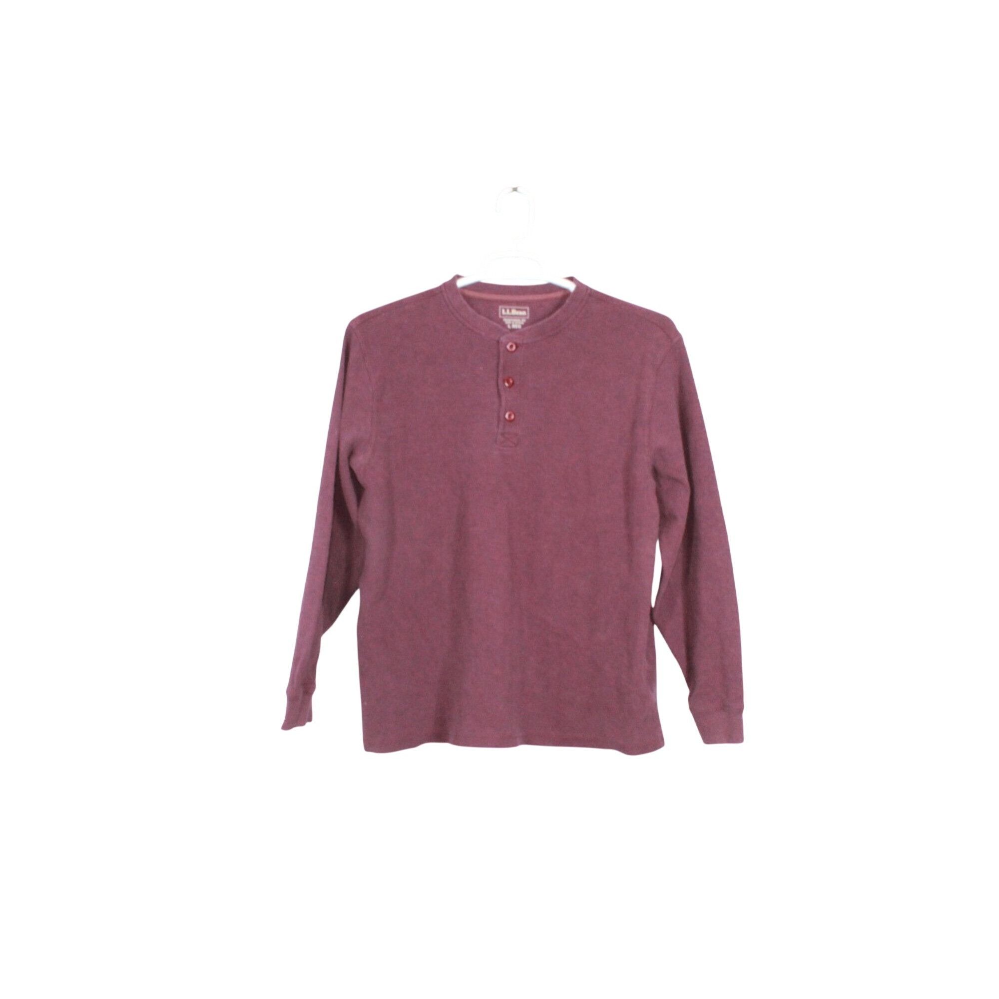 L.L. Bean LL Bean Men's Unshrinkable Mini Waffle Henley Long Sleeve Size US L / EU 52-54 / 3 - 1 Thumbnail