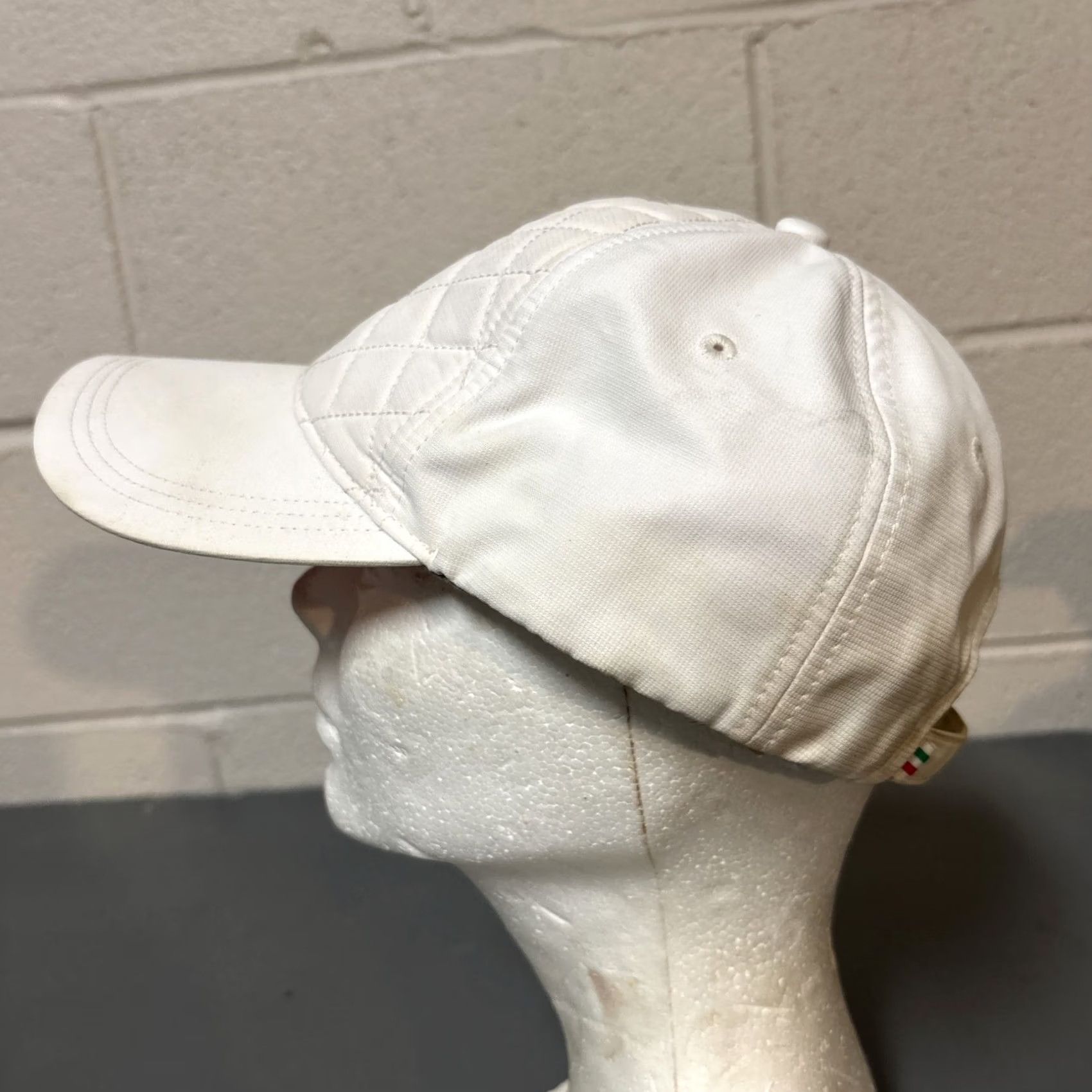 Ferrari VINTAGE Ferrari Hat Cap Scuderia Ferrari Formula 1 F1 Quilted Logo White OSFA Mens Size ONE SIZE - 6 Thumbnail