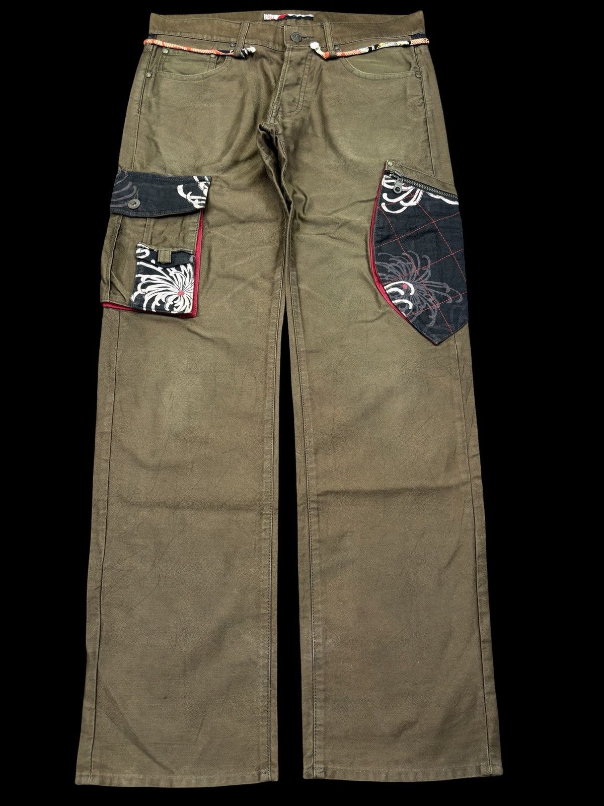 Japanese Brand 💥Artisanal💥GEMSTONE Japan Streetwear 3D Cargo Pant F727 Size US 32 / EU 48 - 1 Thumbnail