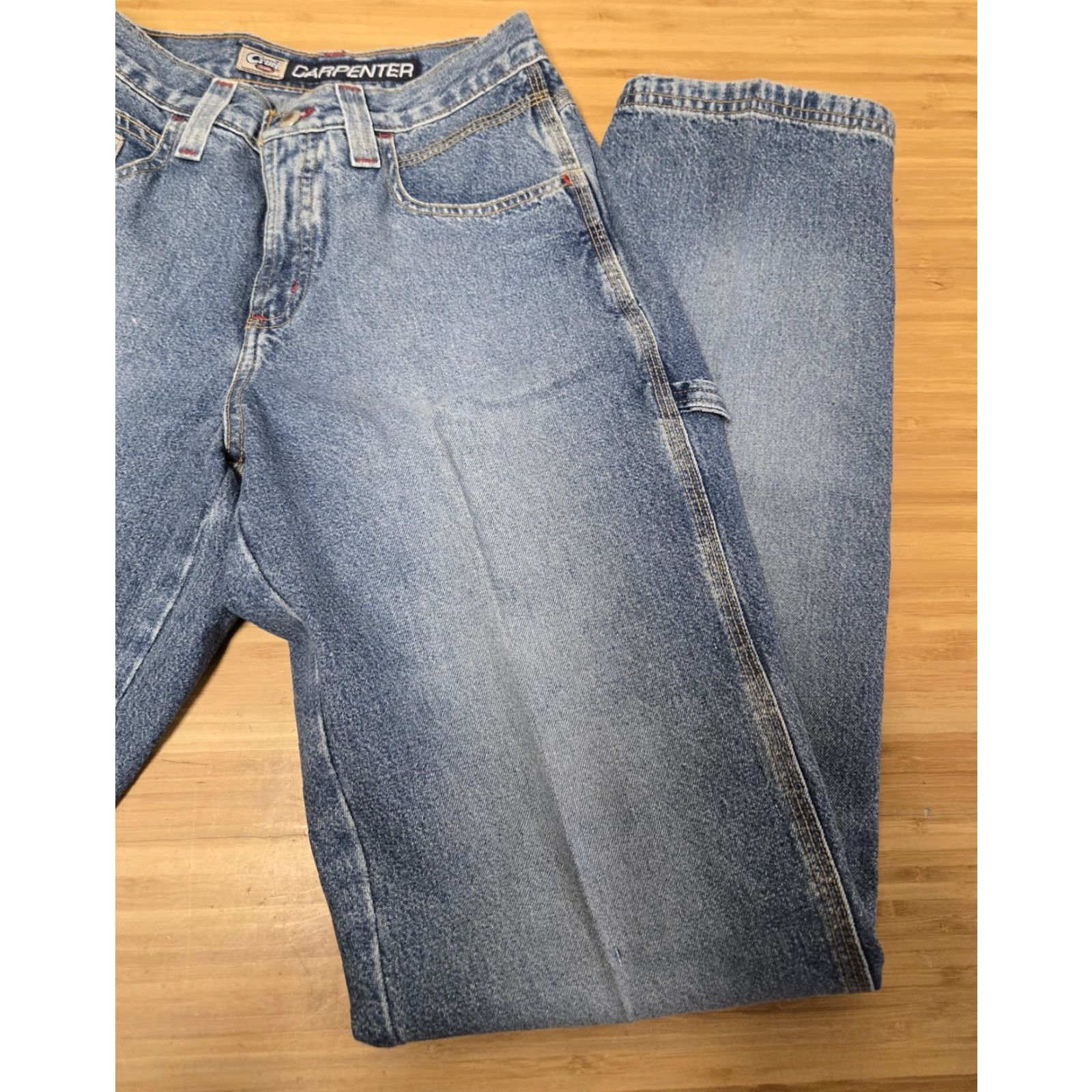 Vintage Cruel Girl Jeans Womens 3 Long Carpenter Denim Pants Blue Utility Workwear Size 26" / US 2 / IT 38 - 4 Thumbnail