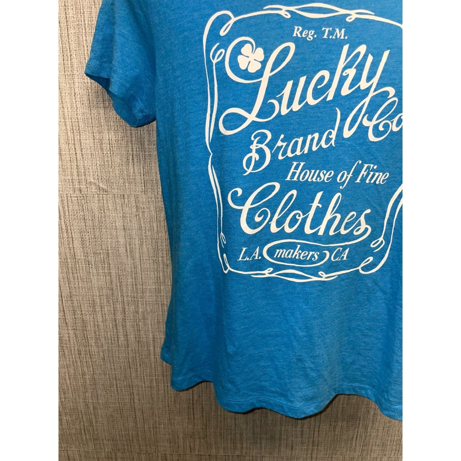 Lucky Brand Lucky Brand Los Angeles/Blue White Graphic T-Shirt Mens M Size US M / EU 48-50 / 2 - 3 Thumbnail