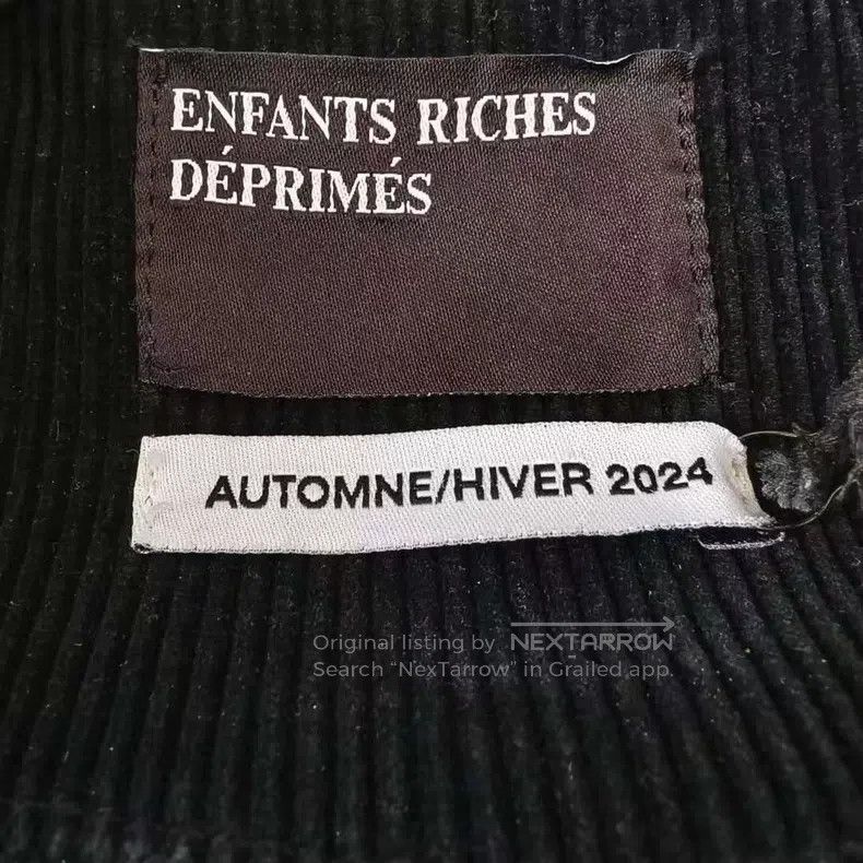 Enfants Riches Deprimes Enfants Riches Deprimes Logo Embroidered Corduroy Zip-Up P Size US L / EU 52-54 / 3 - 3 Thumbnail