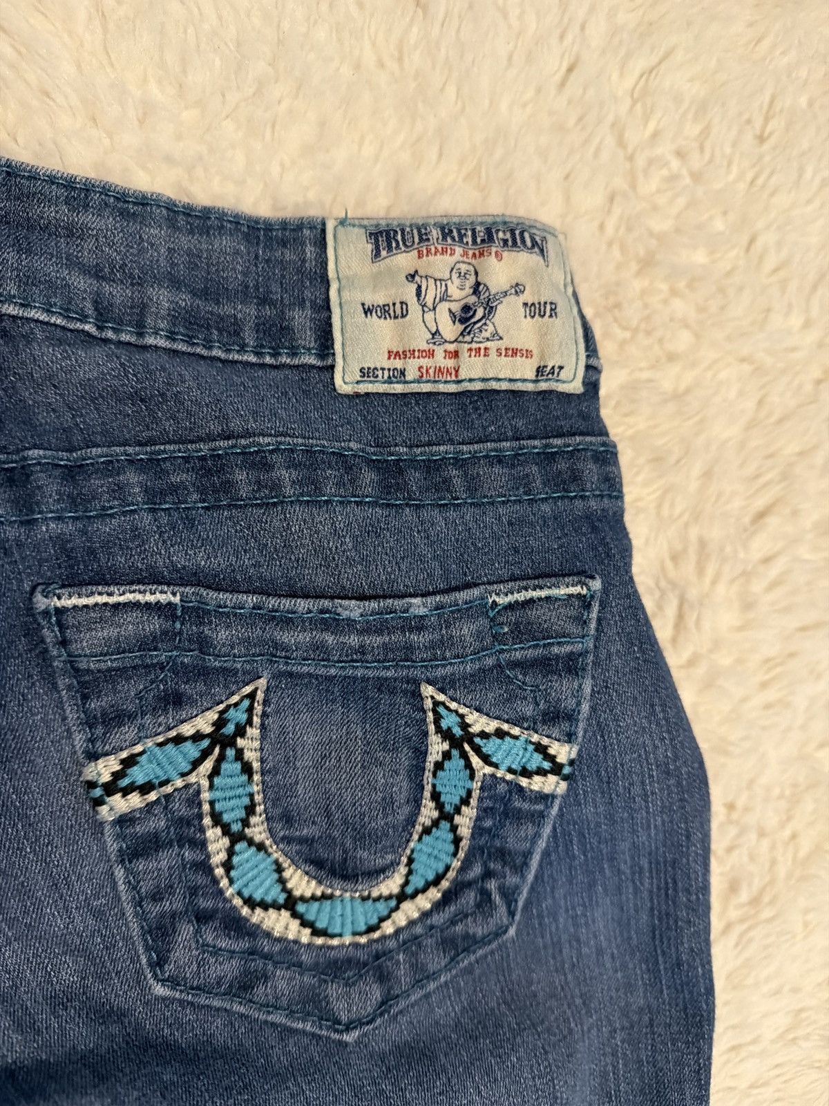 True Religion blue stitch true religion jeans Size 26" / US 2 / IT 38 - 7 Thumbnail