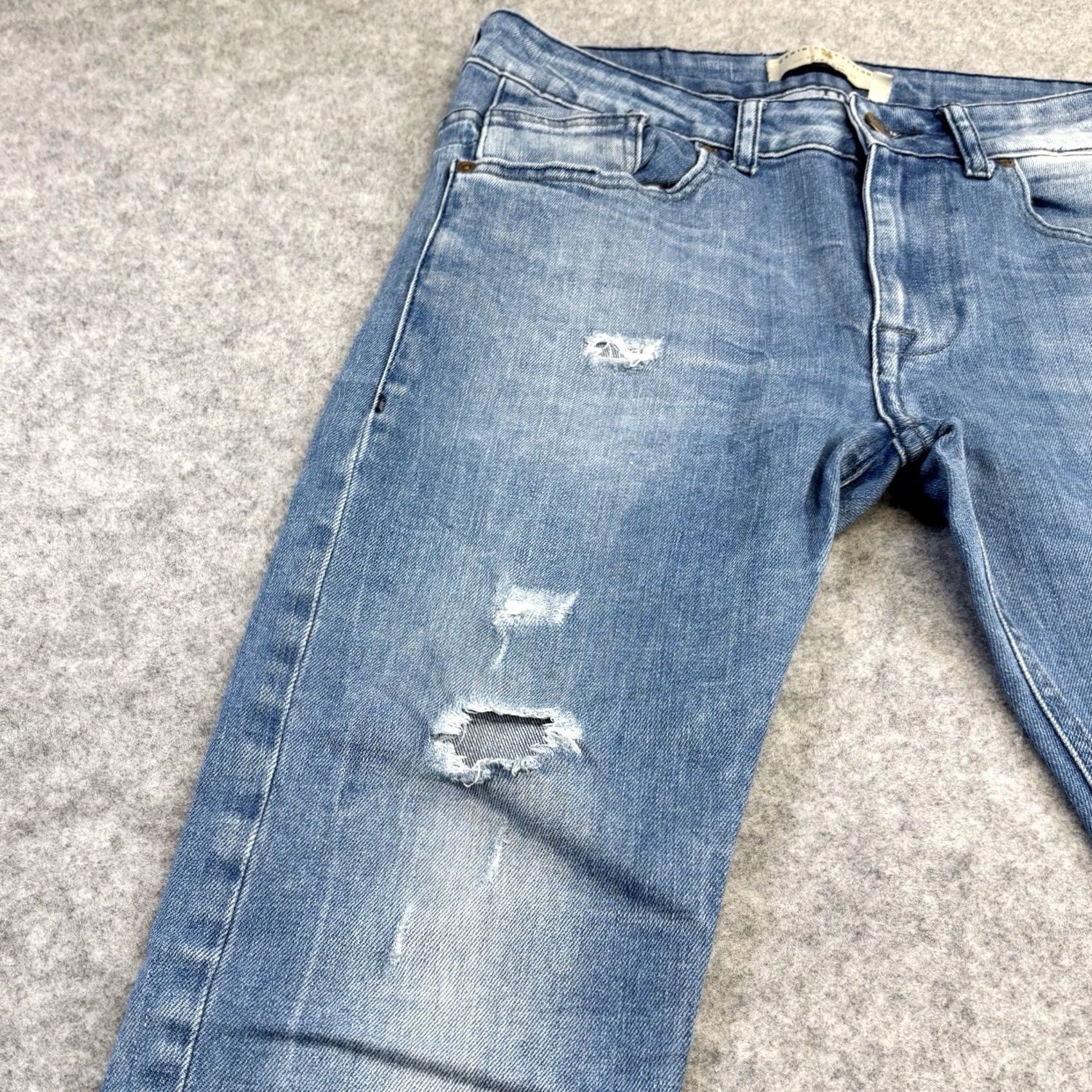 Zara Zara Man skinny jeans W30” L31” ripped distressed blue men’S pre loved Size US 30 / EU 46 - 5 Thumbnail
