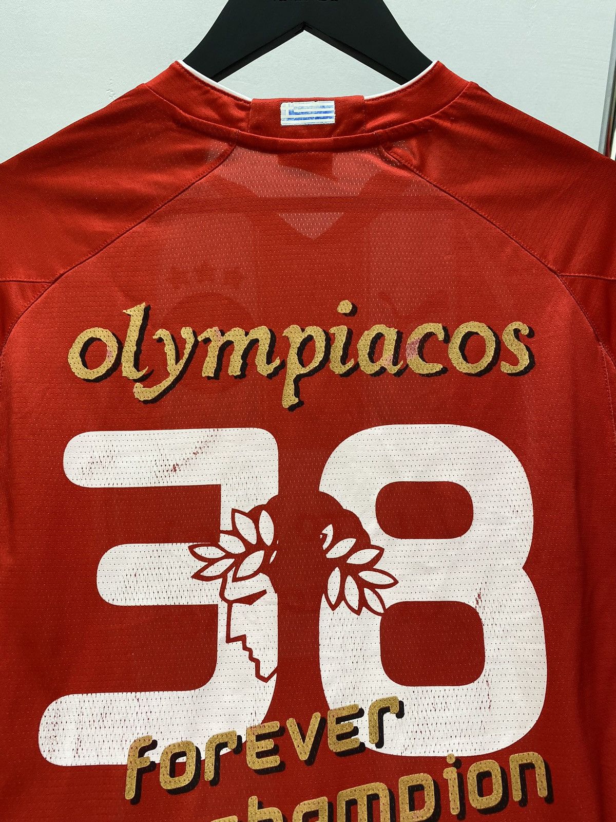 Puma × Vintage Olympiacos Piraeus 2010 2011 #38 Home Kit Jersey Champions M Size US M / EU 48-50 / 2 - 18 Thumbnail