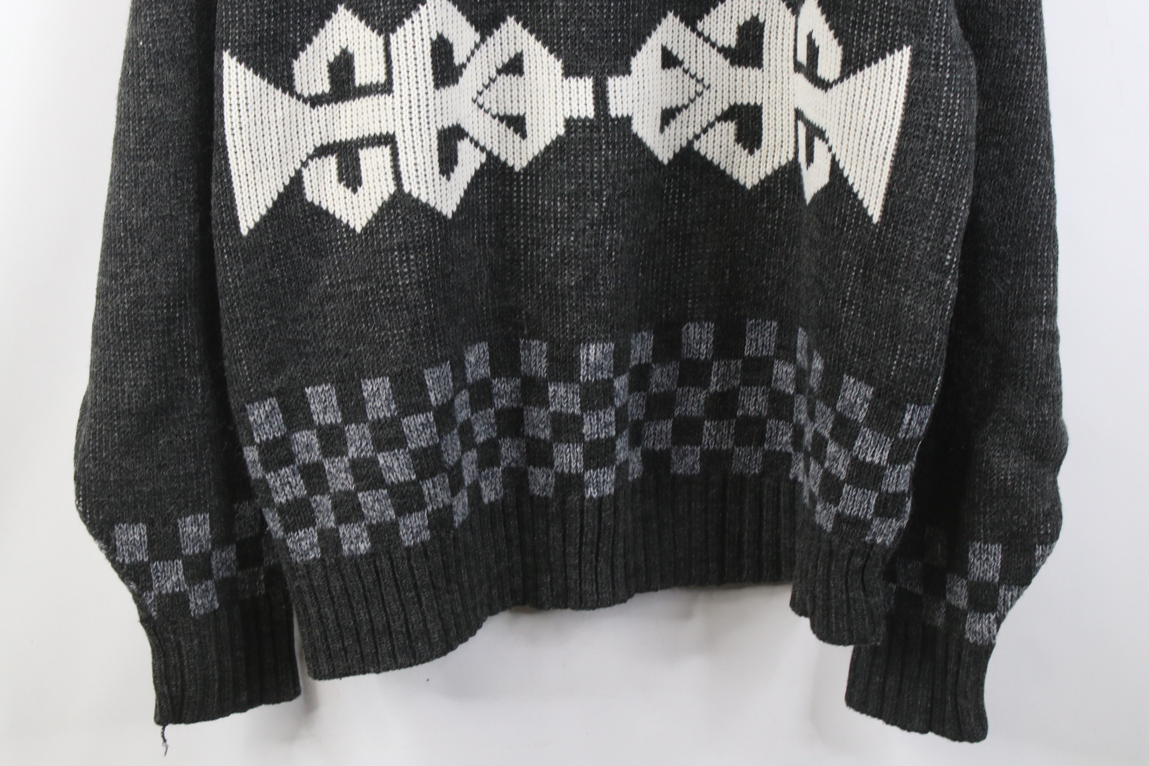 Vintage Vintage 90s Streetwear Ribbed Knit Crewneck Sweater Size US XXL / EU 58 / 5 - 3 Thumbnail