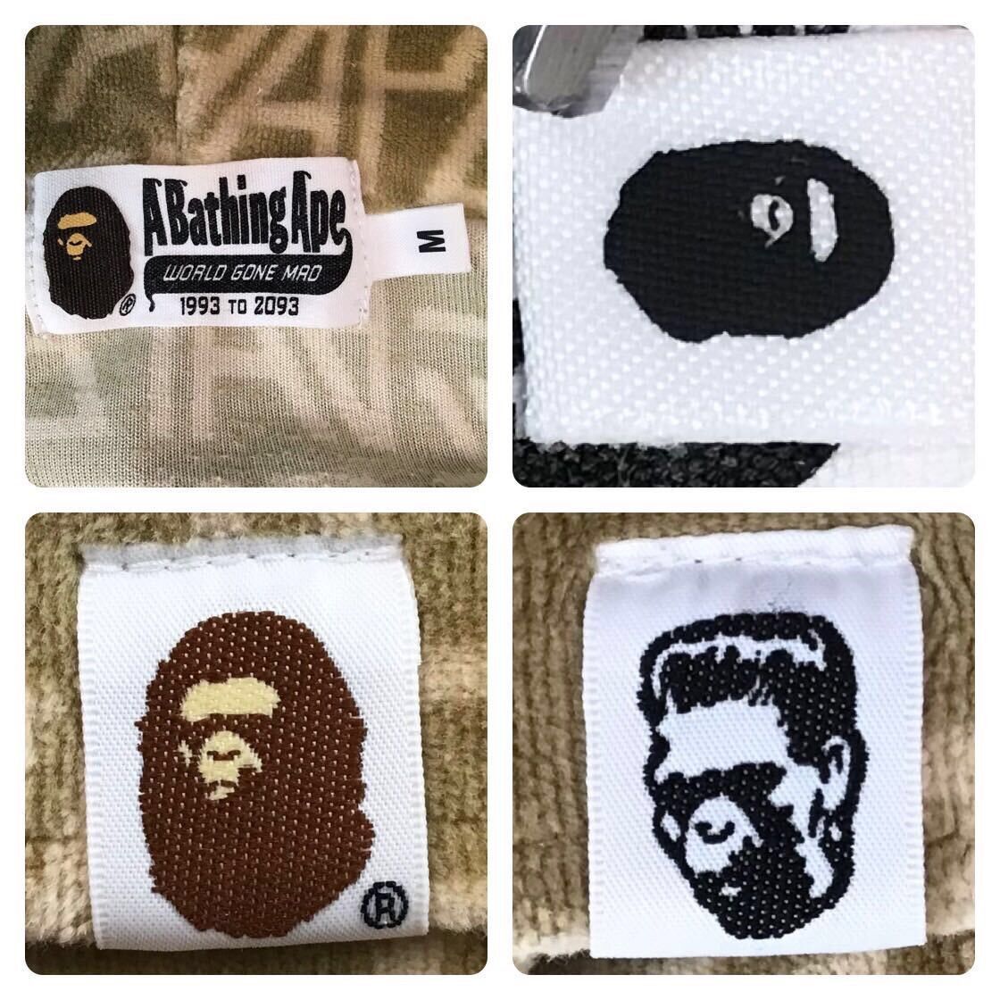 Bape BAPE Logo Monogram Velour Shark Full Zip Hoodie APE Size US M / EU 48-50 / 2 - 8 Thumbnail