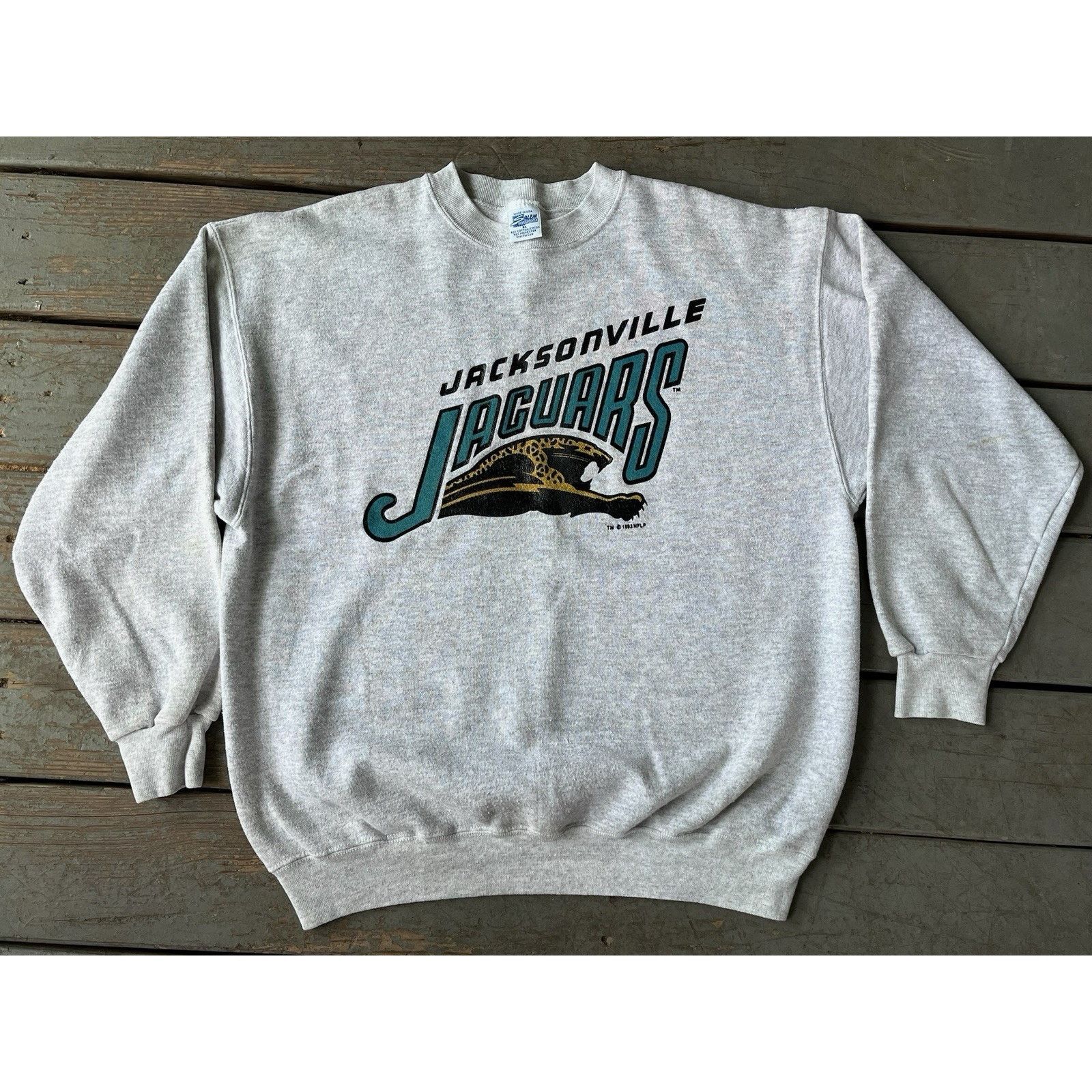 Salem Sportswear × Vintage Vintage 1993 Banned Logo Jacksonville Jaguars Sweatshirt XL Size US XL / EU 56 / 4 - 1 Thumbnail