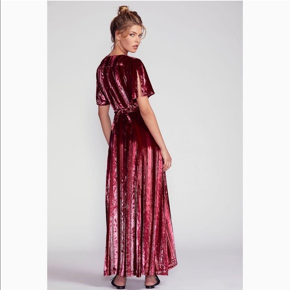 Free People Kara Velvet Wrap Metálica Striped 👗