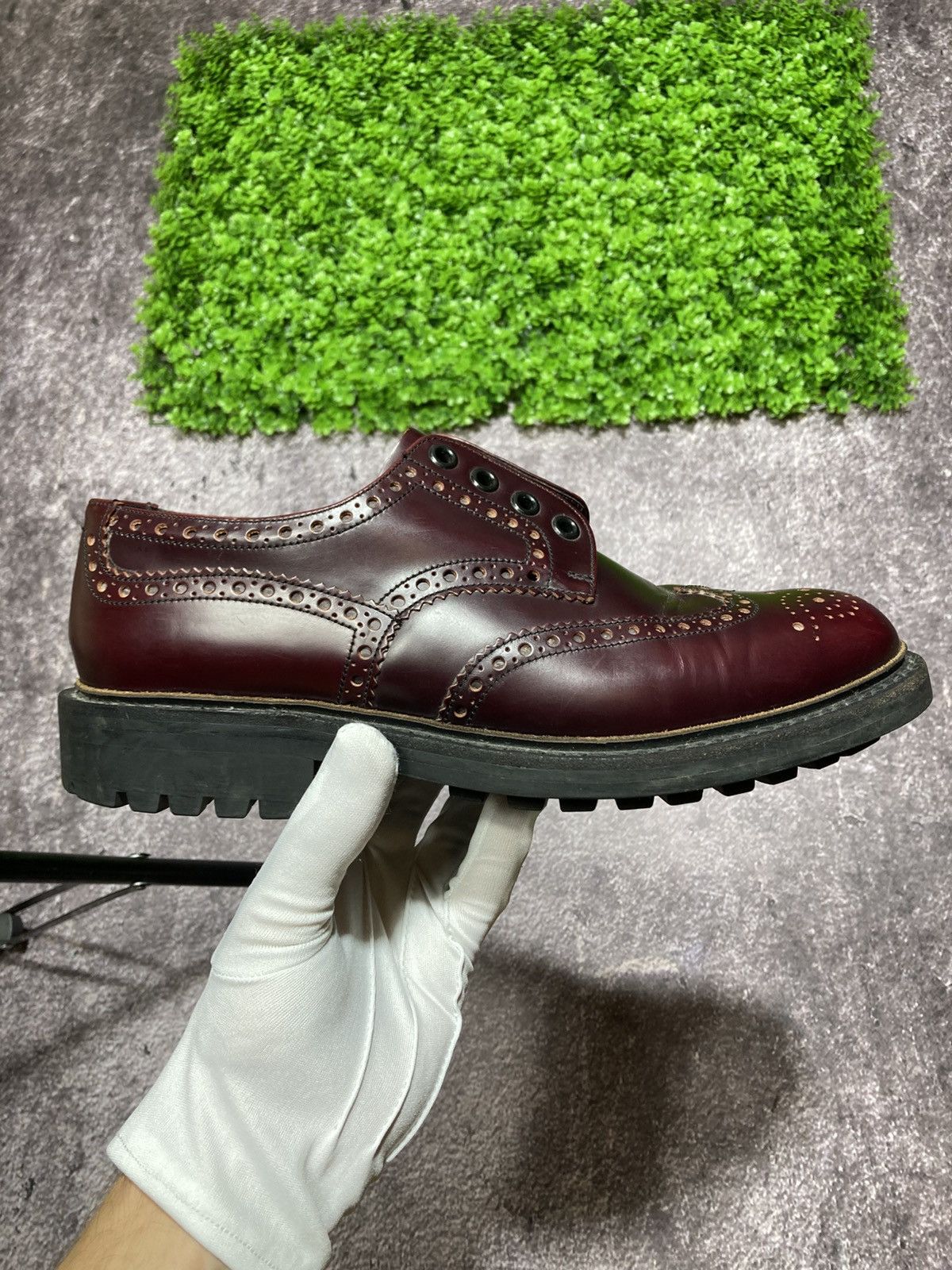 Prada PRADA Leather Brogue Shoes Commando Derby UK7.5 EU41 US8.5 Size US 8.5 / EU 41-42 - 11 Thumbnail