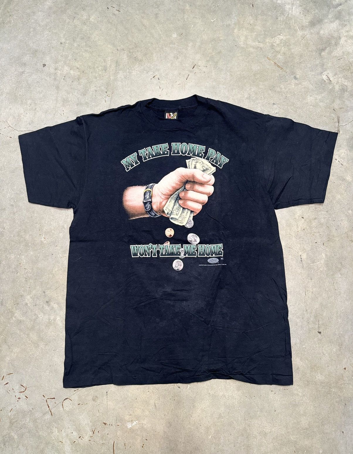Vintage 90s vintage Take home pay money 3d emblem truckers only rare Size US XL / EU 56 / 4 - 1 Thumbnail