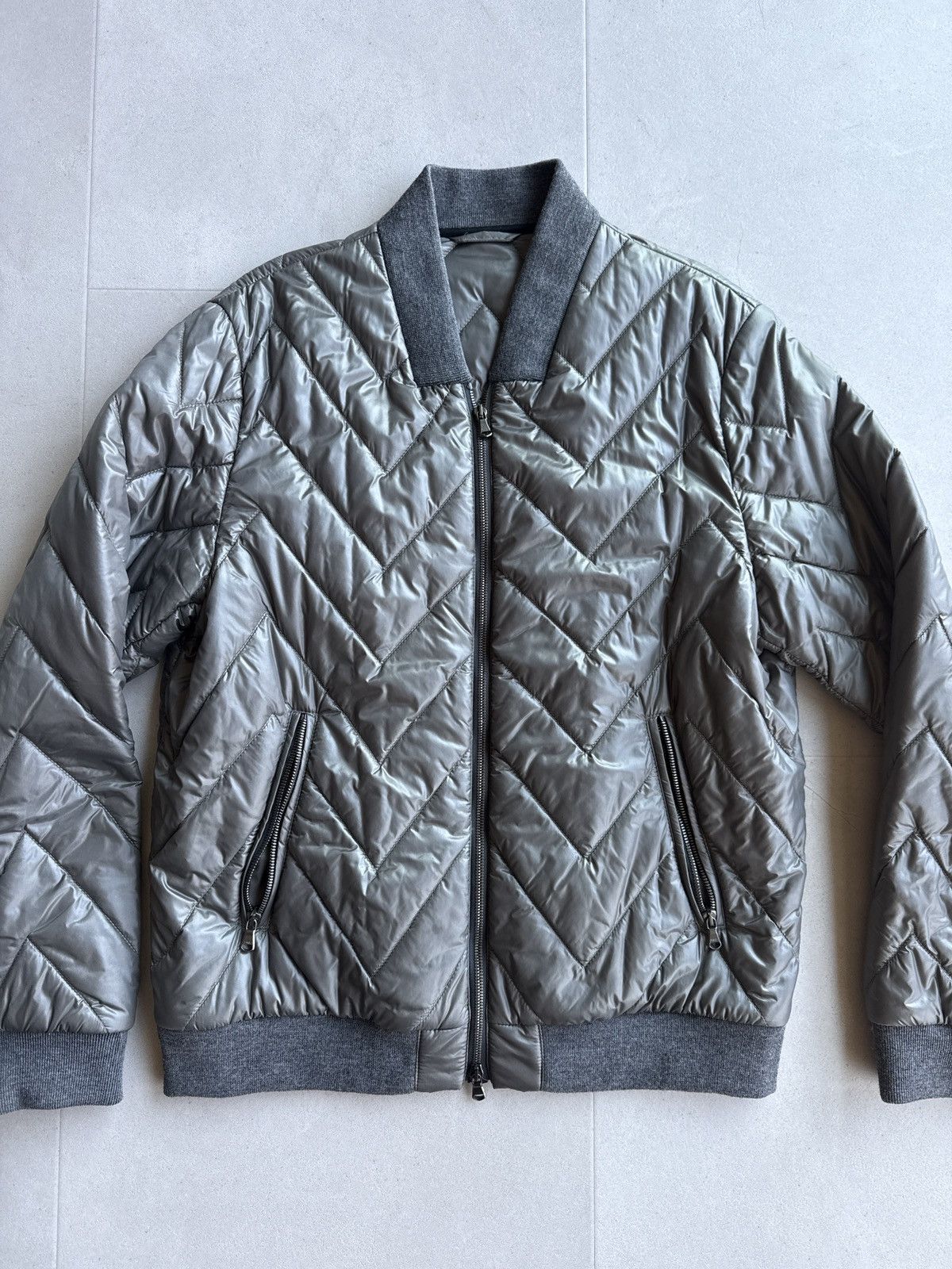 Eidos Napoli Eidos Chevron quilted puffer style jacket sz M - L Size US M / EU 48-50 / 2 - 2 Thumbnail