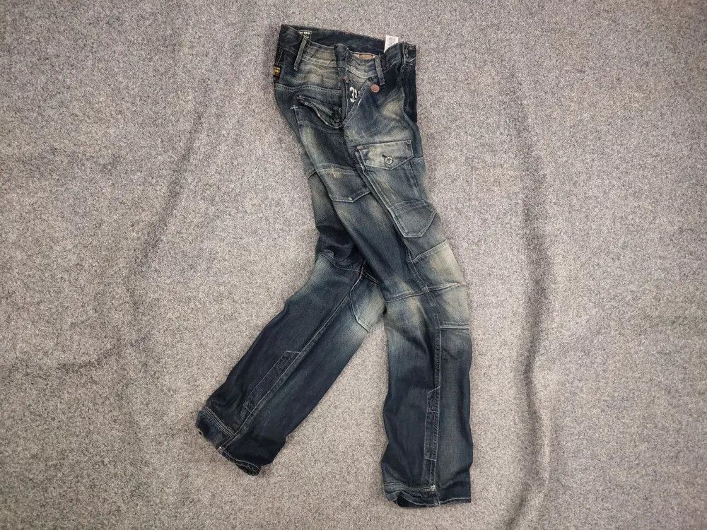 G-Star Vintage G Star Raw General 5620 3D Cargo Faded Denim jeans Size US 31 - 2 Thumbnail