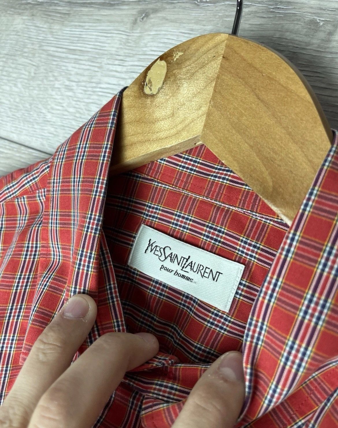 Other Vintage Men's button down shirt YSL cotton 100% size L Size US L / EU 52-54 / 3 - 5 Thumbnail